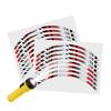 MC MOTOPARTS Reflective Red Wheel Rim Stickers Stripe SH25 Compatible with MT-07 Tracer 2018 2019 MT-09 MT-10 FZ09 FZ07 18 19 20 21 SV650 SV1000 GSXS750 view 1