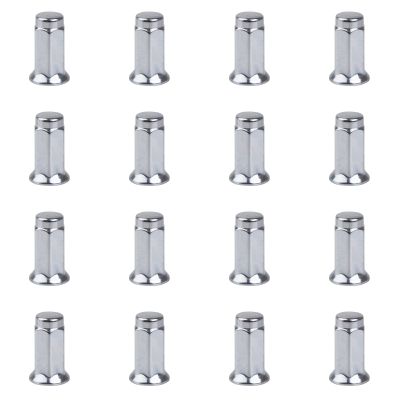 (16 Pack) Tusk Flat Base Lug Nut 10mm x 1.25mm Thread Pitch w/14mm Head Chrome for Honda TRX 250 Recon 1997-2009,2011-2014,2016-2024
