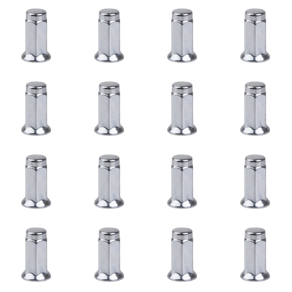 (16 Pack) Tusk Flat Base Lug Nut 10mm x 1.25mm Thread Pitch w/14mm Head Chrome for Honda TRX 250 Recon 1997-2009,2011-2014,2016-2024