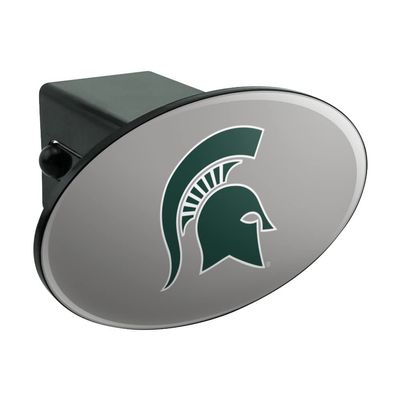Michigan State Spartan Logo Secondary Oval Tow Trailer Hitch Cover Plug