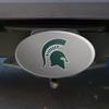 Michigan State Spartan Logo Secondary Oval Tow Trailer Hitch Cover Plug view 2