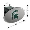 Michigan State Spartan Logo Secondary Oval Tow Trailer Hitch Cover Plug view 3