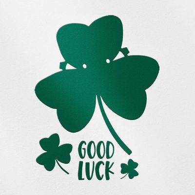 Transparent Decal Stickers of Good Luck (Green) Premium Waterproof Vinyl Decal Stickers for Laptop Phone Accessory Helmet Car Window Mug Tuber Cup Door Wall Decoration ANDSKUSf91902GR080922