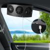 Asixxsix Car Exhaust Fan, 5V 4000 RPM Speed Hanging Solar Powered 3 Fan, 2 Levels Adjustable USB Powered Solar Car Radiator Fan Cooling Fan for Vehicles SUVs RVs, Low Noise Energy Saving(Black) view 3