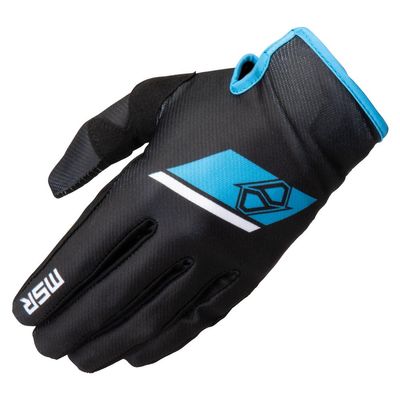 MSR Axxis Range Riding Gloves Unisex Black/Blue - Small Lightweight Motocross, MTB, BMX & Powersports Gloves for Men & Women