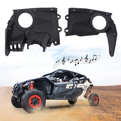 CUSAUTV Front Dash Speaker Pods Assembly Compatible with Can Am Maverick X3 / X3 Max 2017-2025 All Models Accessories 6.5 inch Stereo System Speaker Mount Enclosure Dash Panels (2PCS,LH+RH)