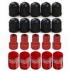 Alloygold Presta to Schrader Adapter, 5 Pcs, French/UK to US, with 15 Valve Caps, for Mountain & Road Bikes and Cars (Red) view 1