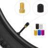Alloygold Presta to Schrader Adapter, 5 Pcs, French/UK to US, with 15 Valve Caps, for Mountain & Road Bikes and Cars (Red) view 2