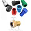 Alloygold Presta to Schrader Adapter, 5 Pcs, French/UK to US, with 15 Valve Caps, for Mountain & Road Bikes and Cars (Red) view 4