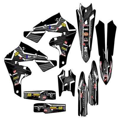 2020-2024 WR 250 F Podium Black Senge Graphics Base Kit Compatible with Yamaha