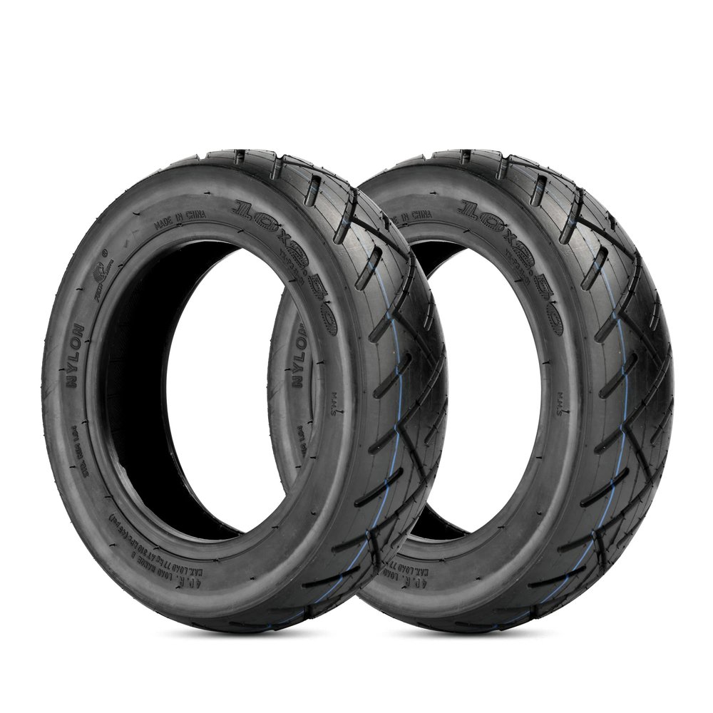 RUTU 10x2.50 Tires - 10 Inch Wheel Compatible with Electric Scooters Smart Self-Balance Scooters Boards with 6" Rims Fits 36v, 48v, 400w, 500w, 800w Hub Motor M365 Set of 2