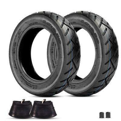 RUTU 10 x 2.50 tire and Inner Tube Replacement for Smart Self Balancing Electric Scooters, Hover Board Fits 10" Scooter Wheels, 36v, 48v, 400w, 500w, 800w Hub Motor, High Rubber Content Pack of 2