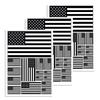 CANTENDO 3Pack Black US American Flag Decal - Black US American Flags Reflective Vinyl Car Stickers - for Car Window Bumper Waterproof Sticker (12 x 8.5 Inch) view 1