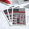 CANTENDO 3 Pack Thin Red Line American Firefighter Flag Decal - Thin Red Line American Firefighter Flags Reflective Vinyl Car Stickers - for Car Window Bumper Waterproof Sticker (12 x 8.5 Inch) view 3