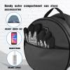 Harrison Howard Motorcycle Helmet Bag - Black - Waterproof - 600D Outer Shell - 340 Degree Zip - 2 Compartments - Top Handle - Sporty - One Size - Black view 4