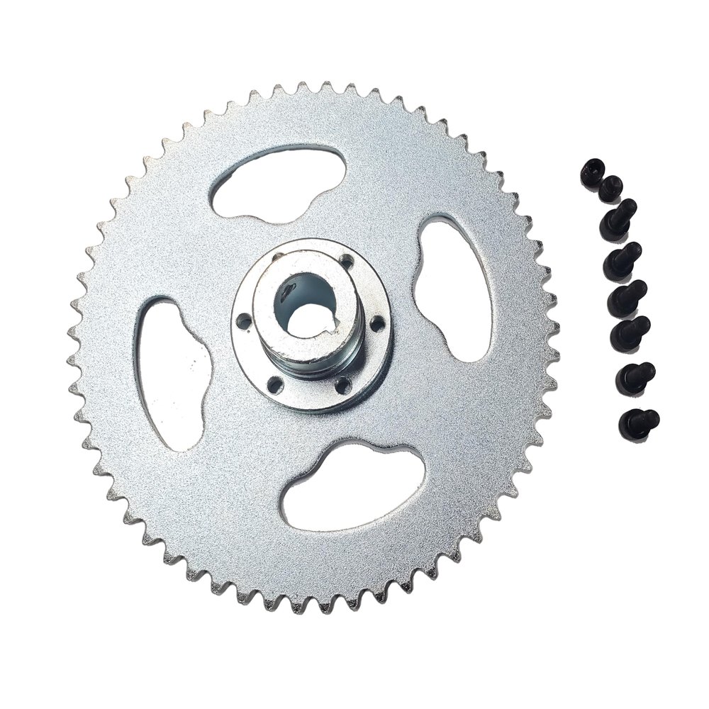 Hi-Gear Hub Adapter for 3/4'' Axle & #35 3/8'' Pitch 58T Sprocket 6 Hole fix Drive w keyed Axle Shaft Hub Adapter DIY, 58T - 3/4'' Shaft (Spk-58T-#35+Hub-3-4)
