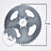Hi-Gear Hub Adapter for 3/4'' Axle & #35 3/8'' Pitch 58T Sprocket 6 Hole fix Drive w keyed Axle Shaft Hub Adapter DIY, 58T - 3/4'' Shaft (Spk-58T-#35+Hub-3-4) view 2