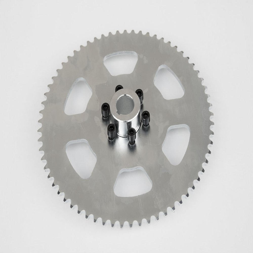 Hi-Gear Hub Adapter for 3/4'' Axle & #35 3/8'' Pitch 65T Sprocket 6 Hole fix Drive w keyed Axle Shaft Hub Adapter DIY (Spk-65T-#35+Hub-3-4)