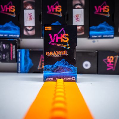 VHS 2.0 Color Slapper Chain Guard Bike Tape Noise Reducer - Eliminate Chain Slap Noise On Your Bike While Protecting Your Frame - Fits All Chainstays (Orange)