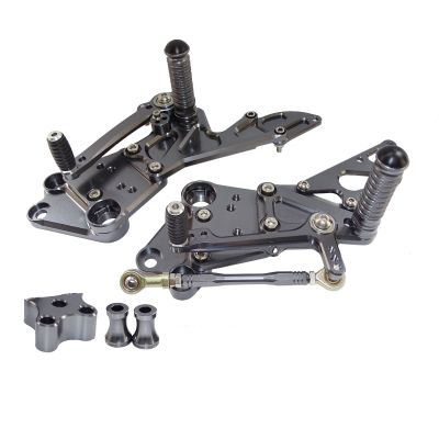 HAIBING for KTM RC125 RC200 RC390 RC 125 200 250 390 2014-2021 Motorcycle Adjustable Rearset Footrests Foot Pegs Rear Set Replacement Upgrade Accessories (Color : Titanium)
