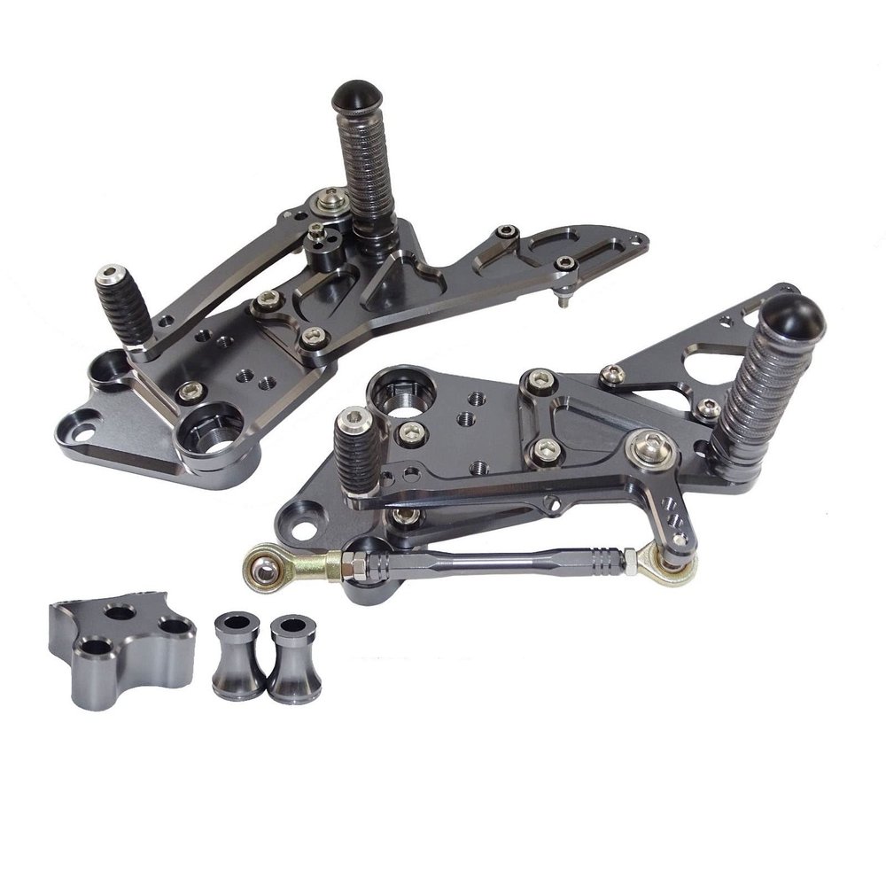 HAIBING for KTM RC125 RC200 RC390 RC 125 200 250 390 2014-2021 Motorcycle Adjustable Rearset Footrests Foot Pegs Rear Set Replacement Upgrade Accessories (Color : Titanium)