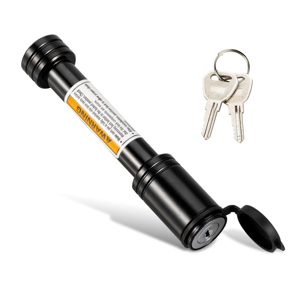 TOPSHINE Trailer Hitch Lock Black, Hitch Pin Lock with 5/8 Inch Diameter Anti-Theft Hitch Locking Pin for 2 Inch Receiver