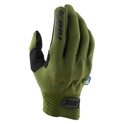 100% Cognito SMART Shock Gloves Army Green - M