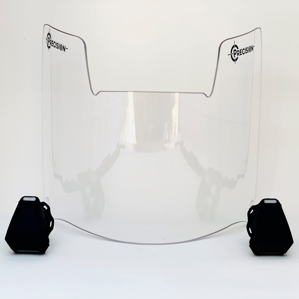 Precision Crystal Clear 2.0 Football Helmet Visor // Eye-Shield // Fits Major Brands Kids, Youth & Adult Helmets // Eye Protection for Helmet and Facemask