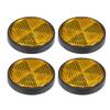 X AUTOHAUX 4pcs M6x1.0 Orange Plastic Universal Screw Mount Reflective Warning Reflector for Motorcycle Bike view 1