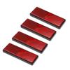 X AUTOHAUX 4pcs M5x0.8 Red Plastic Universal Screw Mount Reflective Warning Reflector for Motorcycle Bike view 1