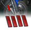 X AUTOHAUX 4pcs M5x0.8 Red Plastic Universal Screw Mount Reflective Warning Reflector for Motorcycle Bike view 2