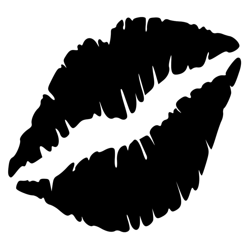 Lips Silhouette Kiss Vinyl Decal Car Water Bottle Sticker