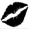 Lips Silhouette Kiss Vinyl Decal Car Water Bottle Sticker view 1