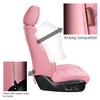 TIEHESYT Pink Car Seat Covers Front Pair, Breathable Leather Automotive Front Seat Covers & Headrest for Comfortable Driving, Universal Auto Interior Fit for Most Kinds of Vehicles view 4