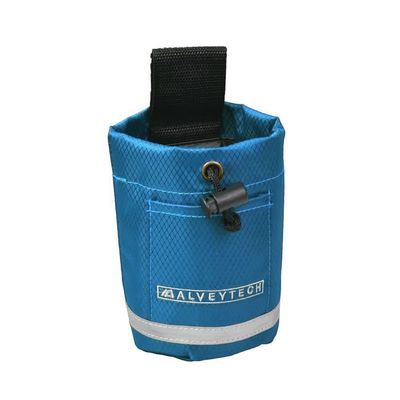 AlveyTech Unbreakable Universal Fabric Cup Holder - for Mobility Scooters, Transport Power Chair, Wheelchair, ATV, Walker, Stroller, Go-Kart, UTV, Cars, Boat, E-Bike Water/Drink Bottle Holders (Blue)