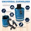 AlveyTech Unbreakable Universal Fabric Cup Holder - for Mobility Scooters, Transport Power Chair, Wheelchair, ATV, Walker, Stroller, Go-Kart, UTV, Cars, Boat, E-Bike Water/Drink Bottle Holders (Blue) view 2