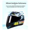 Low Profile Dirt Bike Helmet Full Face Locomotive Helmet DOT/ECE Certified, for Outdoor Skateboard ATV Scooter Moped Cruiser Helmet Comfortable Lining All Seasons,Unisex-Bright black-3X-Large view 4