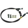 Fewfuss Motorcycle Hydraulic Brake Oil Hose - 28 28 Degree M10 Braided Steel Brake Clutch Oil Line Pipe for Dirt Bike Enduro Motocross Black 800mm/31.5" view 1