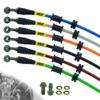 Fewfuss Motorcycle Hydraulic Brake Oil Hose - 28 28 Degree M10 Braided Steel Brake Clutch Oil Line Pipe for Dirt Bike Enduro Motocross Black 800mm/31.5" view 2