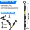 Fewfuss Motorcycle Hydraulic Brake Oil Hose - 28 28 Degree M10 Braided Steel Brake Clutch Oil Line Pipe for Dirt Bike Enduro Motocross Black 800mm/31.5" view 3