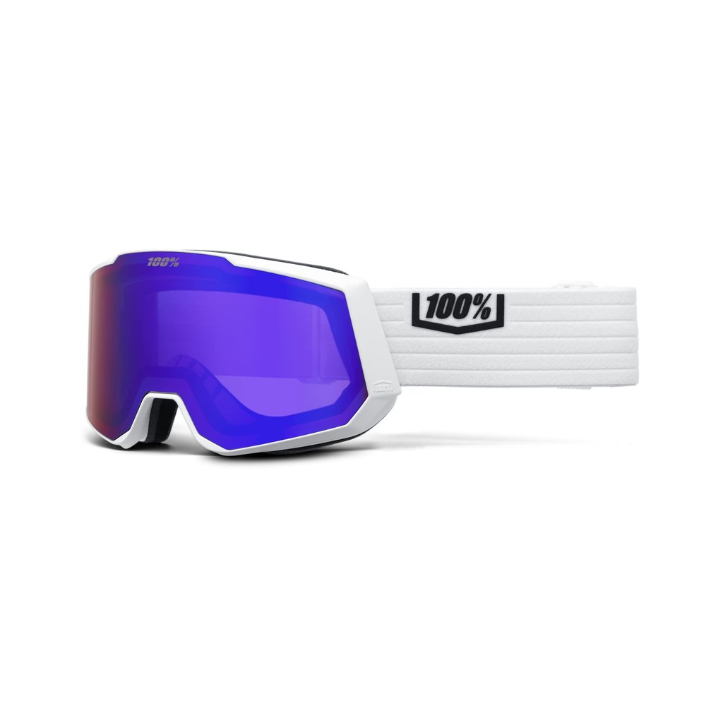100% SNOWCRAFT XL HiPER Premium Protective Goggles (White/Violet - Mirror Violet Lens)
