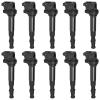 OCPTY Set of 10 Coil Packs Compatible with 2006-2010 for BMW for M6 5.0L/V10,2006-2010 for BMW for M5 5.0L/V10 Replacement for UF572, 5C1700(3-Pins Ignition Ciols view 1