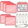 Geyee 6 Pack Fishing Hunting License Holder Waterproof Fluorescent Orange ID Holder with 6 Bronze Safety Pins Heavy Duty for License Permit Protection Hunting Deer Season Supplies(Horizontal) view 1