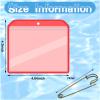 Geyee 6 Pack Fishing Hunting License Holder Waterproof Fluorescent Orange ID Holder with 6 Bronze Safety Pins Heavy Duty for License Permit Protection Hunting Deer Season Supplies(Horizontal) view 2