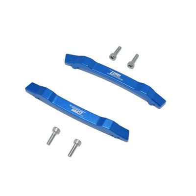 GPM 6PC Set Upgrades Aluminum Roof Skid Plate for 1/10 4WD Hoss 4X4 VXL 3S (90076-4) RC Cars (Blue)