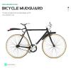 INOOMP Tire Mud Guards Bike with Light Front Rear Adjustable Mountain Bike for Road Bike Mountain Bike Mudguard view 4