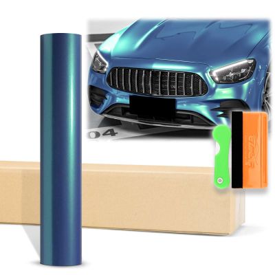 12"x60" (1FTx5FT) Coral Gloss Coral Orange Chameleon Metallic Color Shift Color Change Vinyl Wrap Auto Sticker Decal Sticker Film Sheet Air Release Technology with Tool Kit