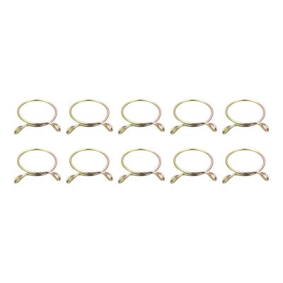 uxcell Fuel Line Hose Clips, 10pcs 30mm ID Fit 31.5-32mm OD Hose 65Mn Steel Water Pipe Air Tubing Spring Hose Clamps for Motorcycle Scooter