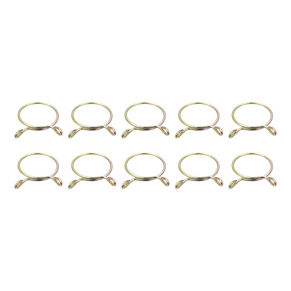 uxcell Fuel Line Hose Clips, 10pcs 30mm ID Fit 31.5-32mm OD Hose 65Mn Steel Water Pipe Air Tubing Spring Hose Clamps for Motorcycle Scooter