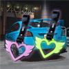 Auto Car Accessory 2Pcs ANGEL WING Heart Glow In Dark Pink TSURIKAWA Ring Subway Train Bus Handle Style_8888 view 1